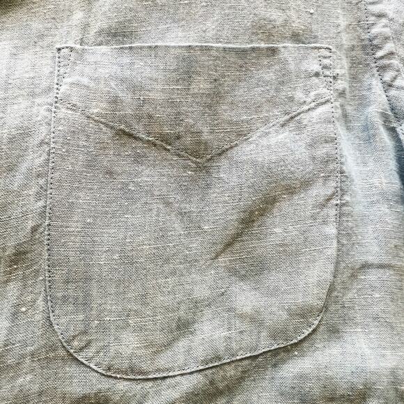 Joseph Abboud Men's Large 100 Linen Longsleeve Button Up Shirt Light Blue - Picture 5 of 11